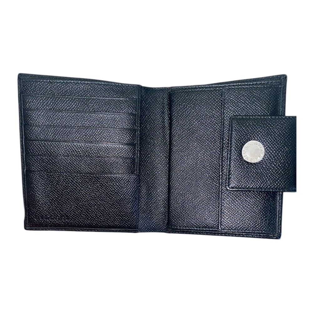 BVLGARI Black Leather Bifold Unisex Wallet - Picture 5 of 10
